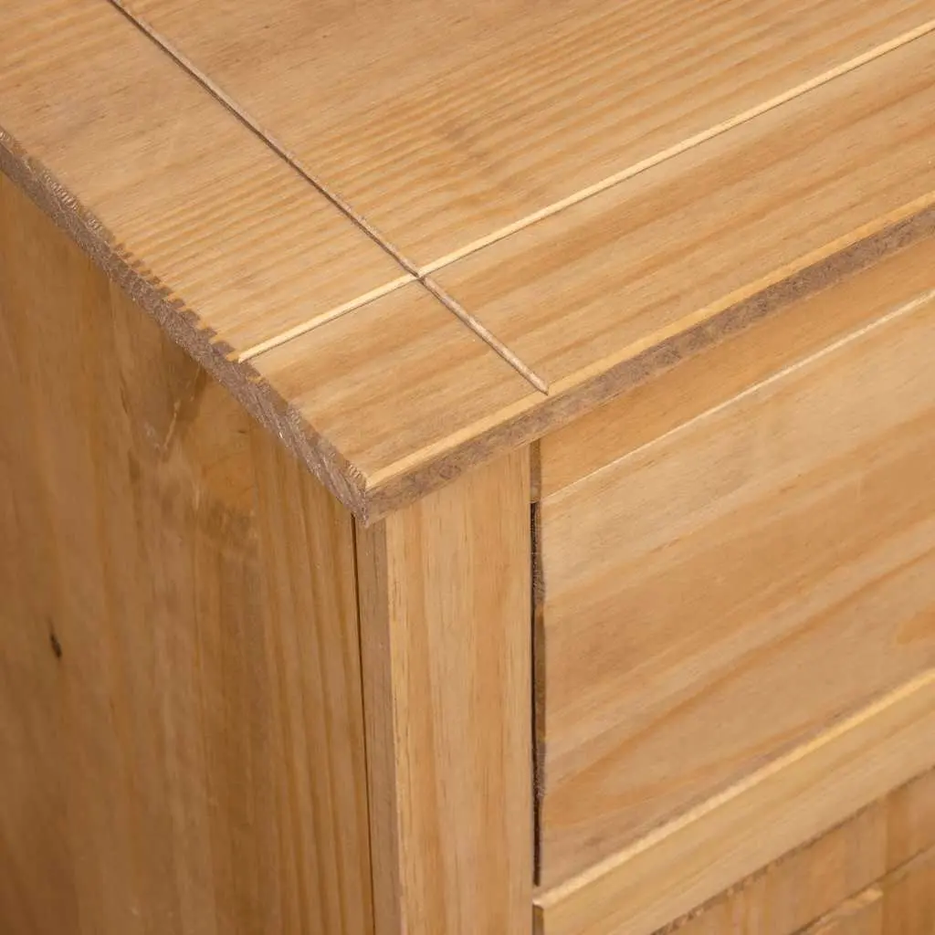 Solid Pinewood Sideboard Brown 135x40x80 cm Storage Cabinet