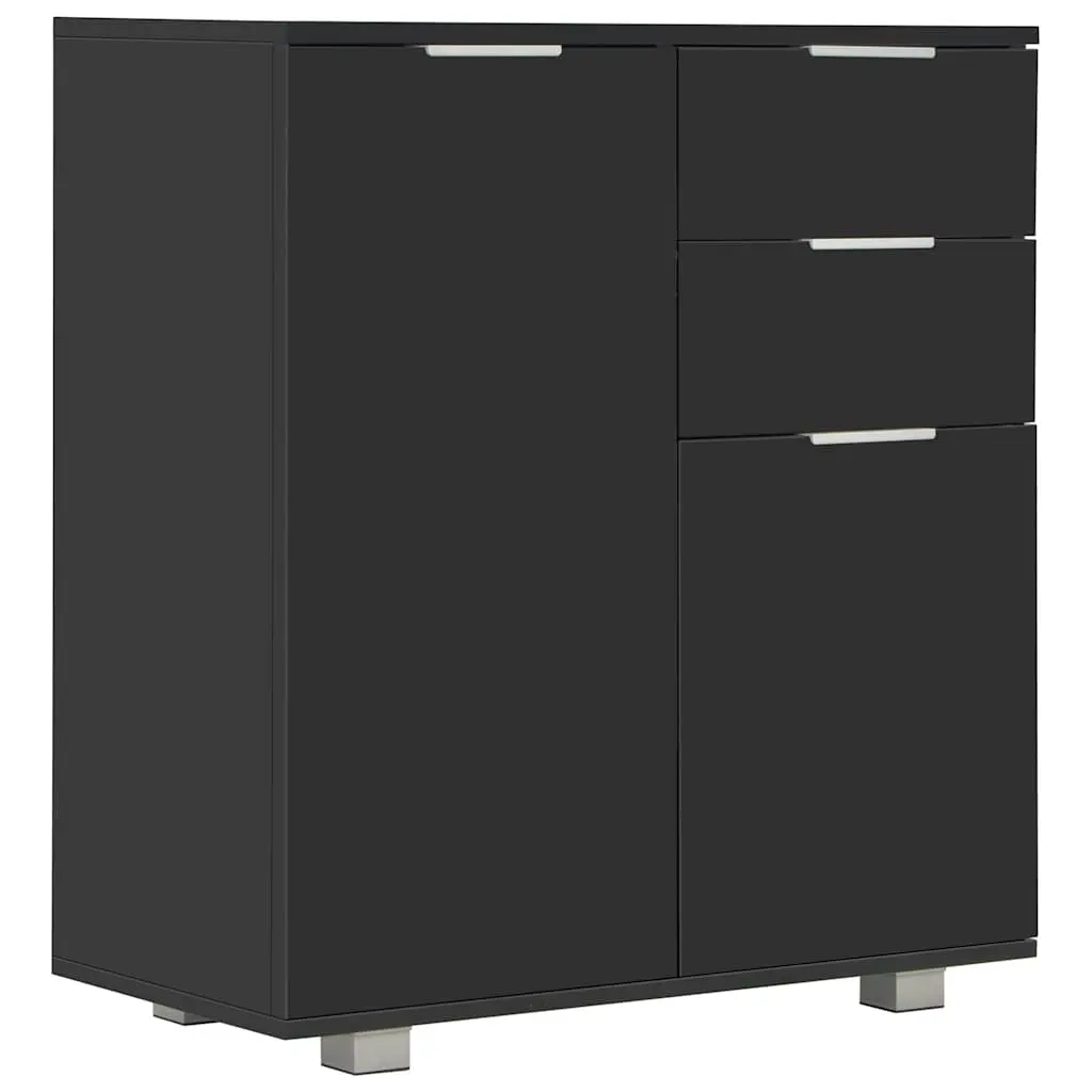 High Gloss Black Storage Cabinet