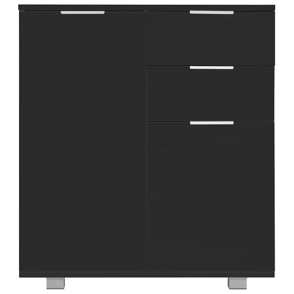 High Gloss Black Storage Cabinet
