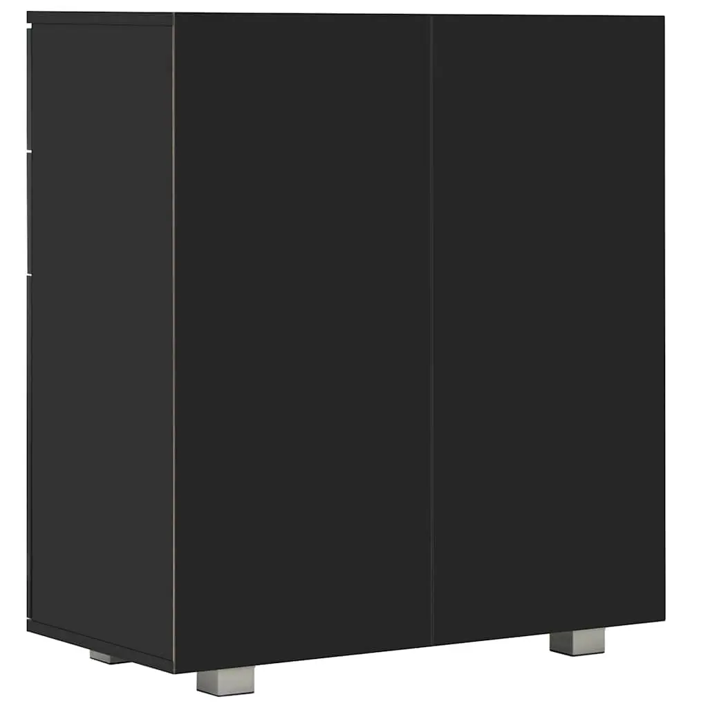 High Gloss Black Storage Cabinet