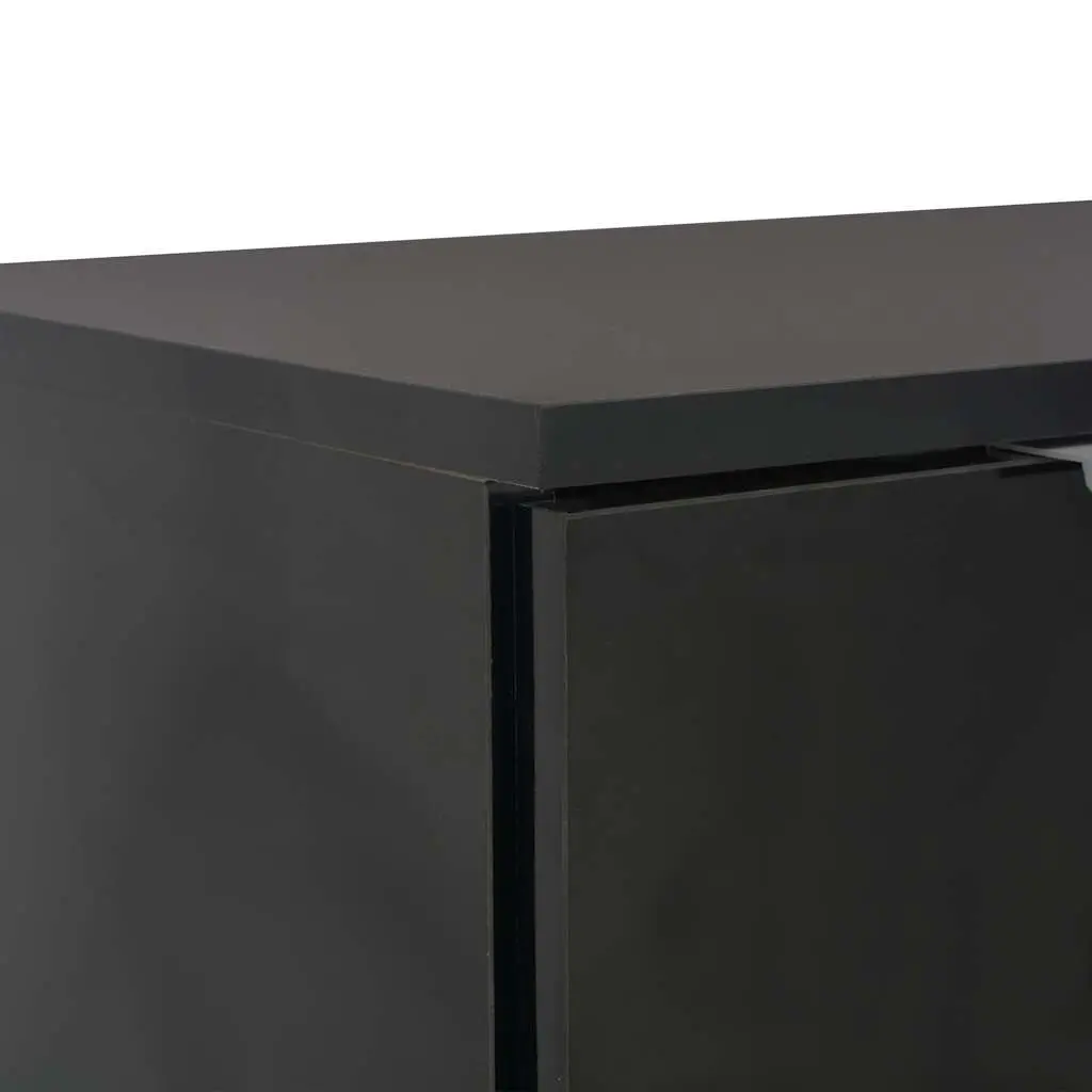 High Gloss Black Storage Cabinet
