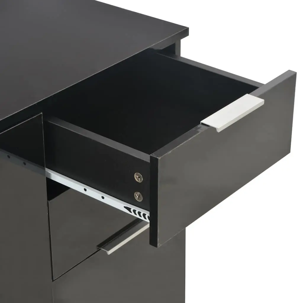 High Gloss Black Storage Cabinet