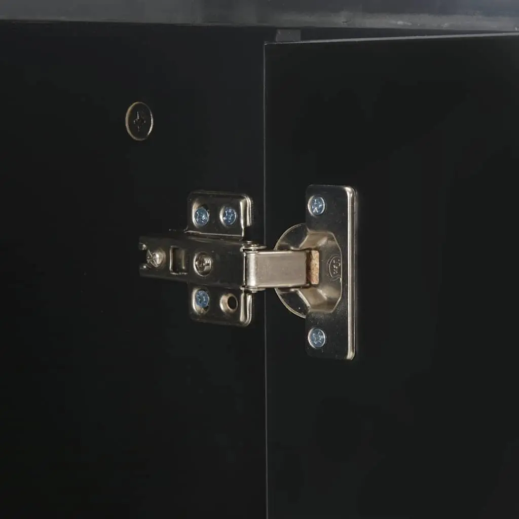High Gloss Black Storage Cabinet