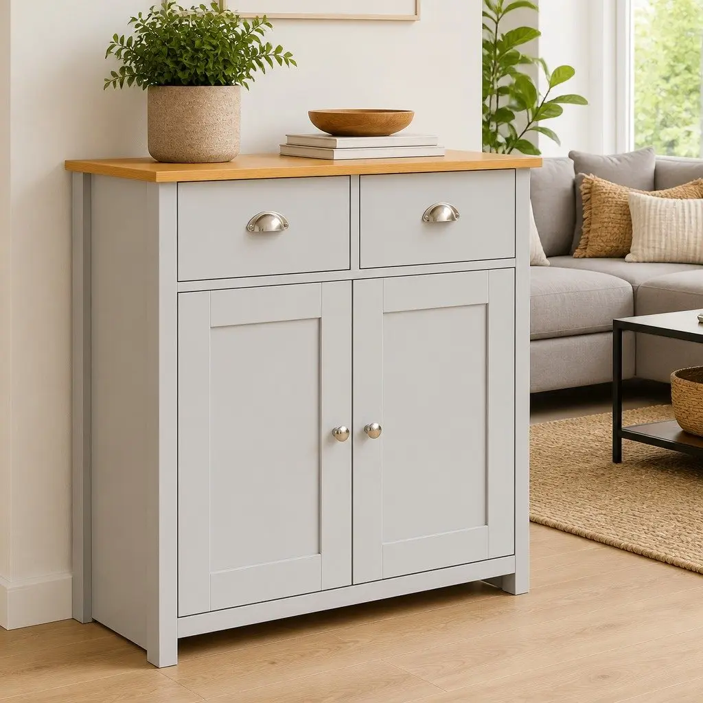 Grey Sideboard Cabinet for Living Spaces