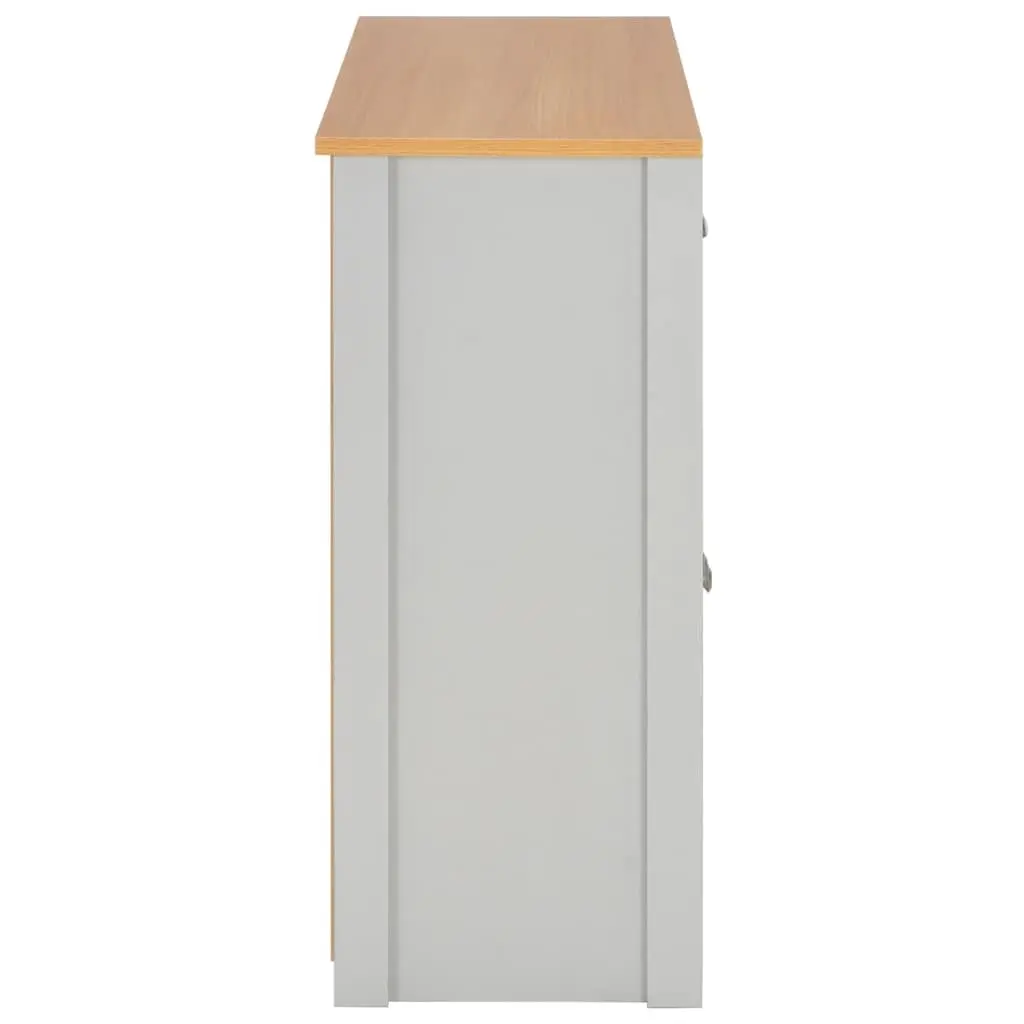 Sideboard Grey Storage Cabinet 2 Drawers 3 Doors 112x35x81cm