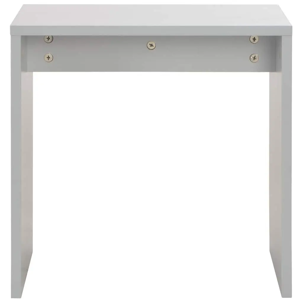 Dressing Table with Mirror and Stool Modern Grey Engineered Wood 104 x 45 x 131 cm