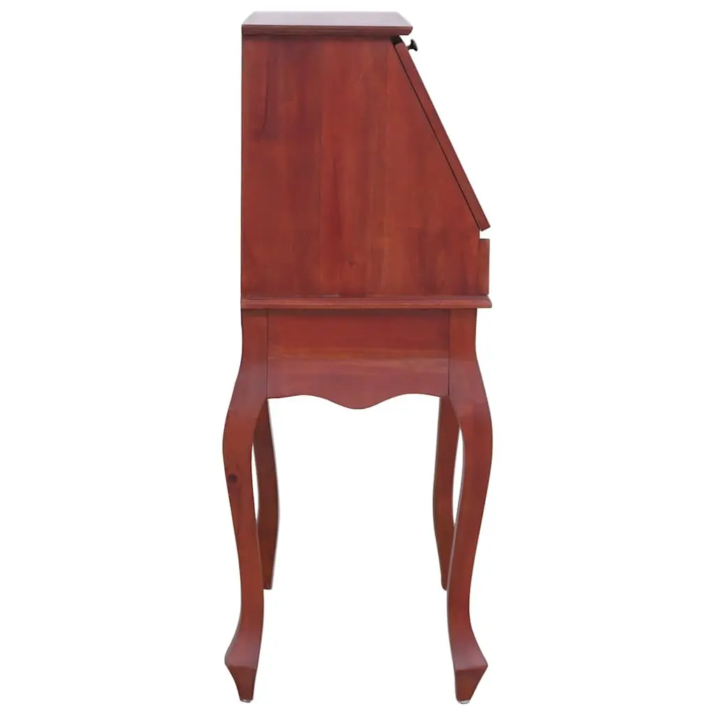 Secretary Desk Vintage Style Brown Wooden Writing Desk Flip Top Compartments Storage Drawers