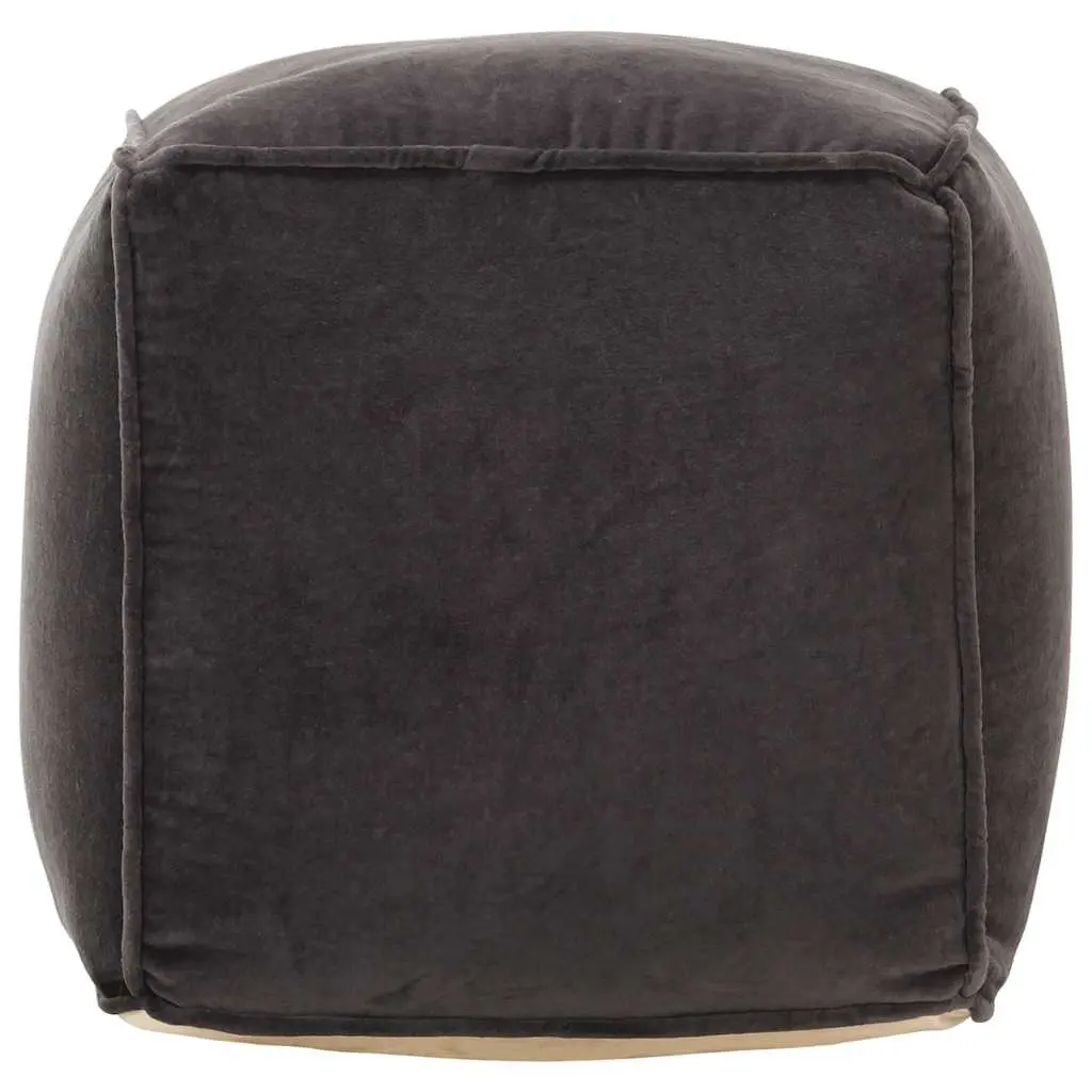 Anthracite Velvet Pouffe