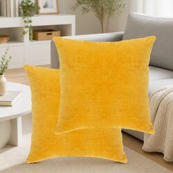 Charming Yellow Throw Cushions to Brighten Your Space, 45x45 cm