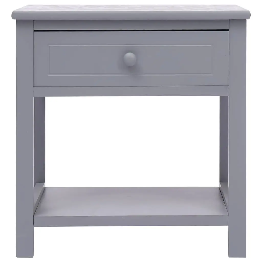 Wooden Bedside Tables Grey 40x29x42 cm 2 pcs Nightstands Storage Cabinet Drawer