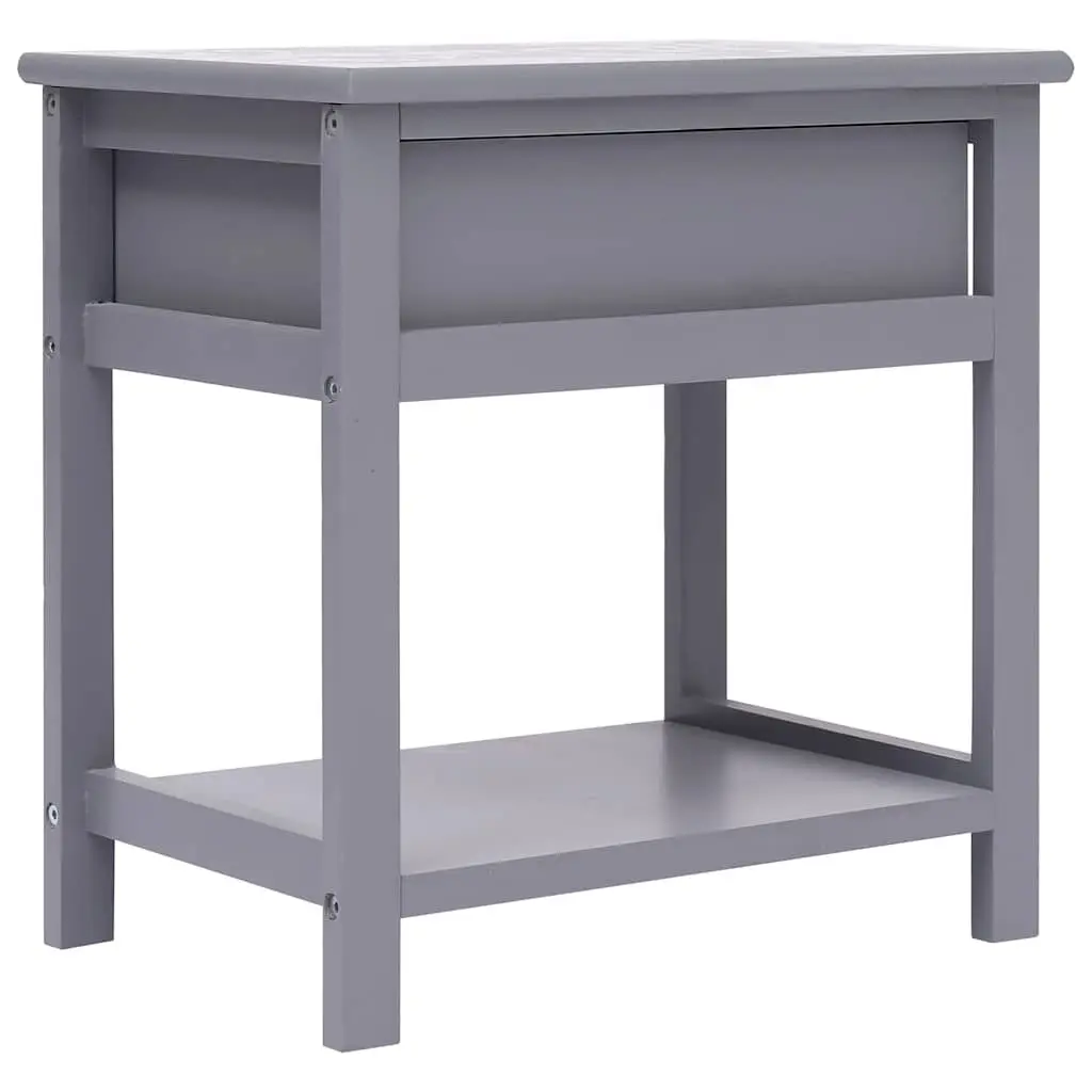 Wooden Bedside Tables Grey 40x29x42 cm 2 pcs Nightstands Storage Cabinet Drawer