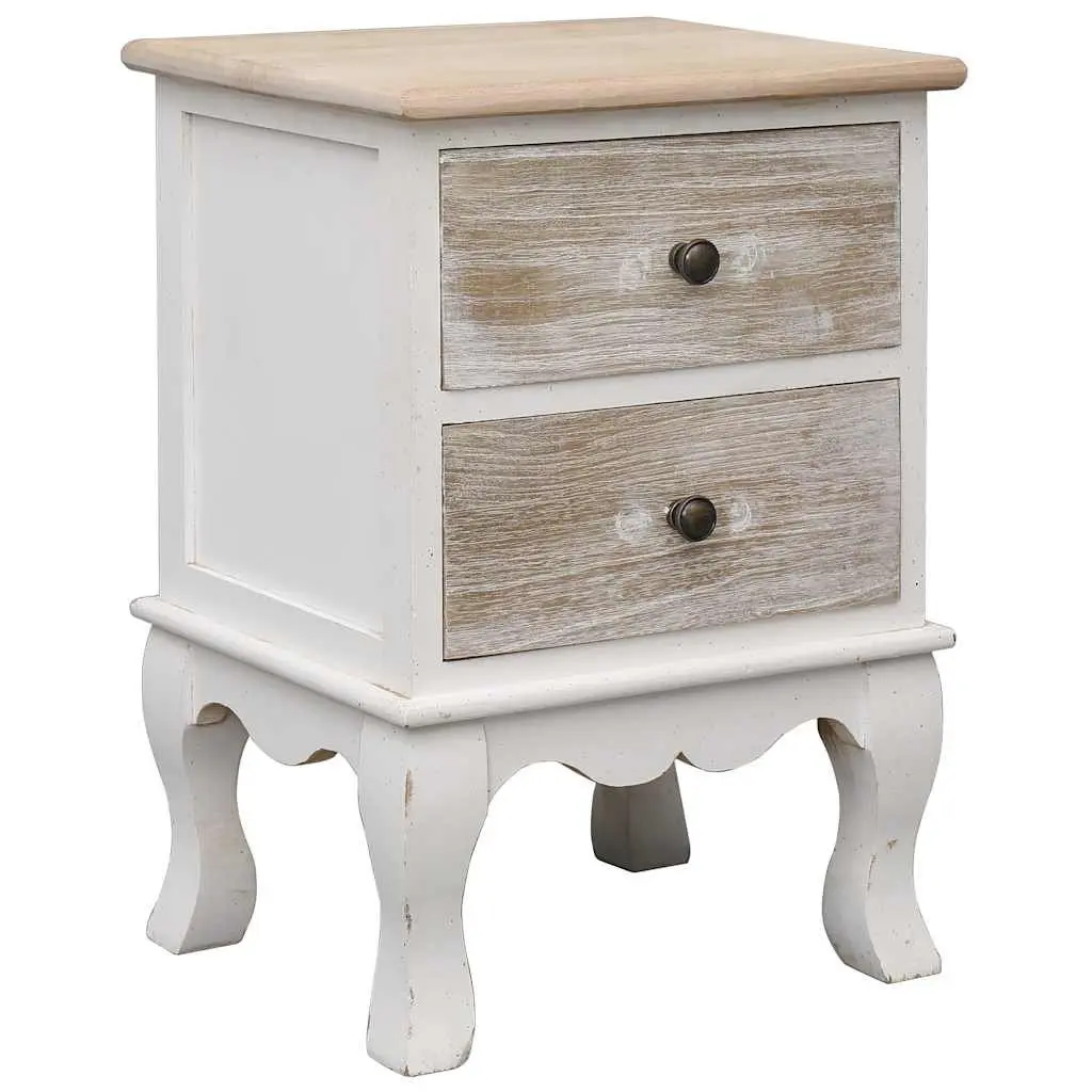 White Nightstands with Storage Drawers