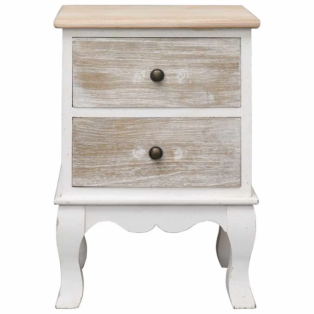White Nightstands with Storage Drawers