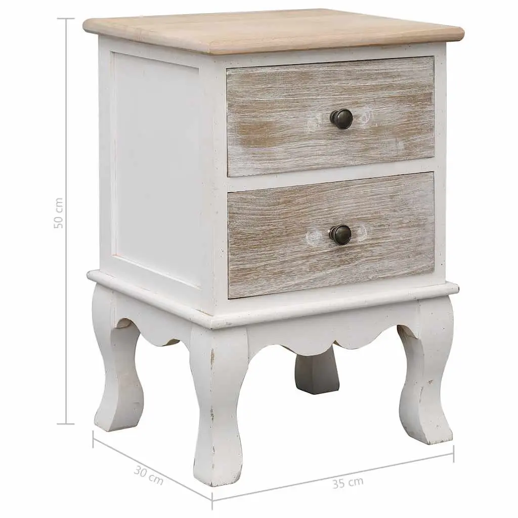 White Nightstands with Storage Drawers