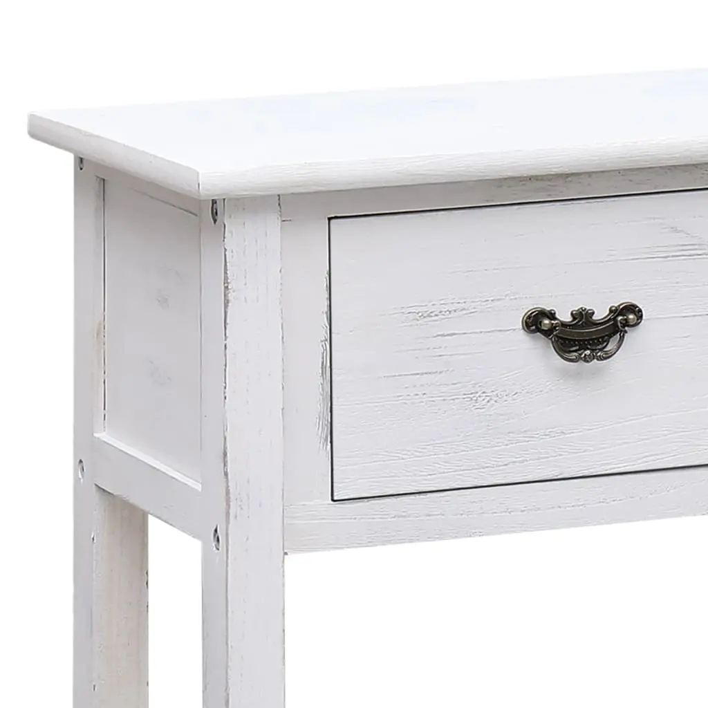 Wooden Sideboard White Storage Cabinet 3 Drawers 2 Shelves
