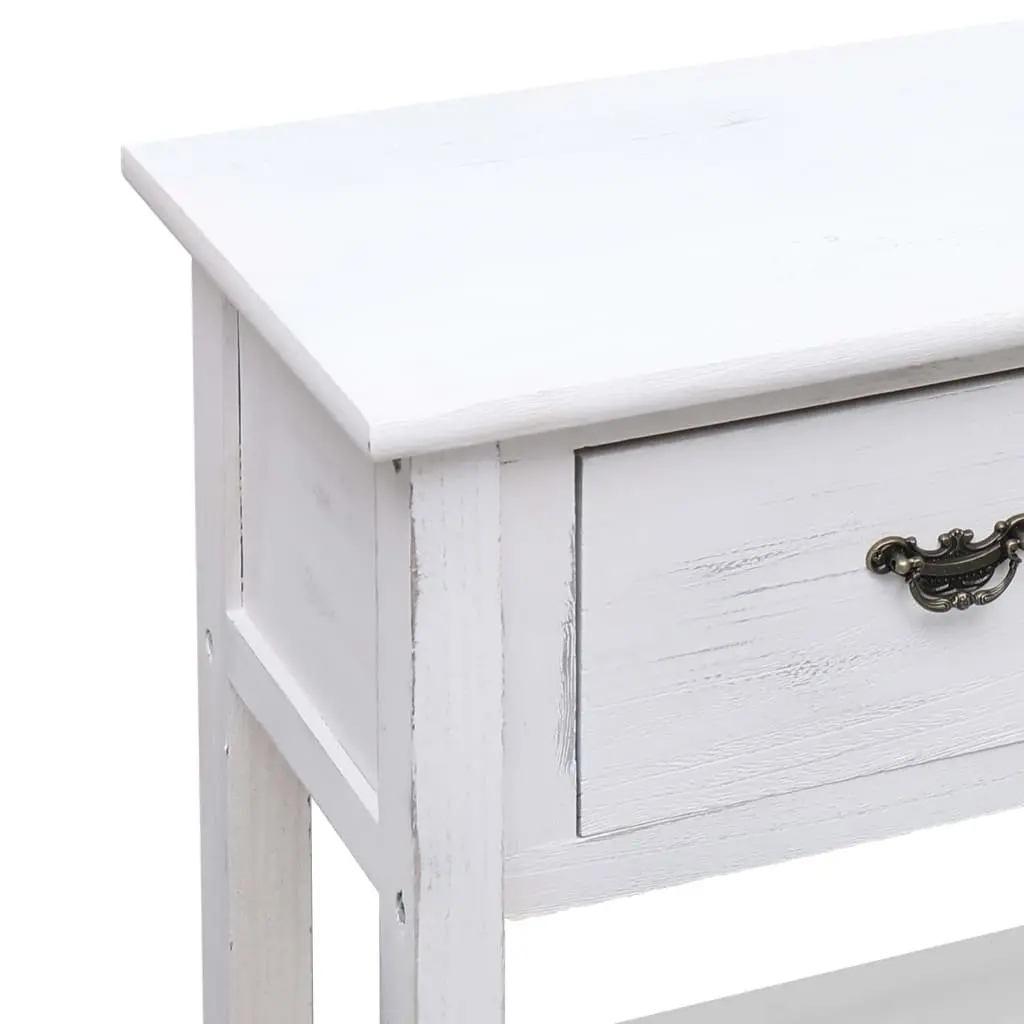 Wooden Sideboard White Storage Cabinet 3 Drawers 2 Shelves