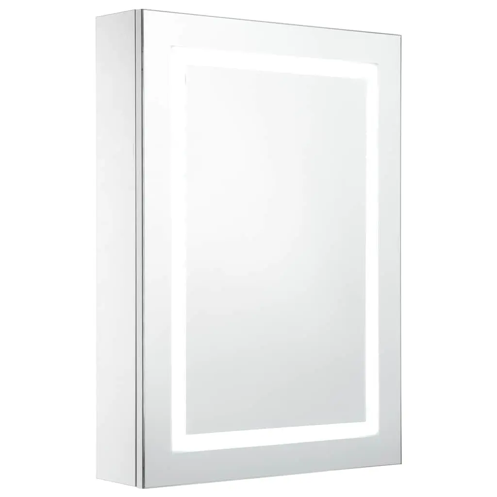 LED Bathroom Mirror Cabinet Wall Mount 50x13x70cm White
