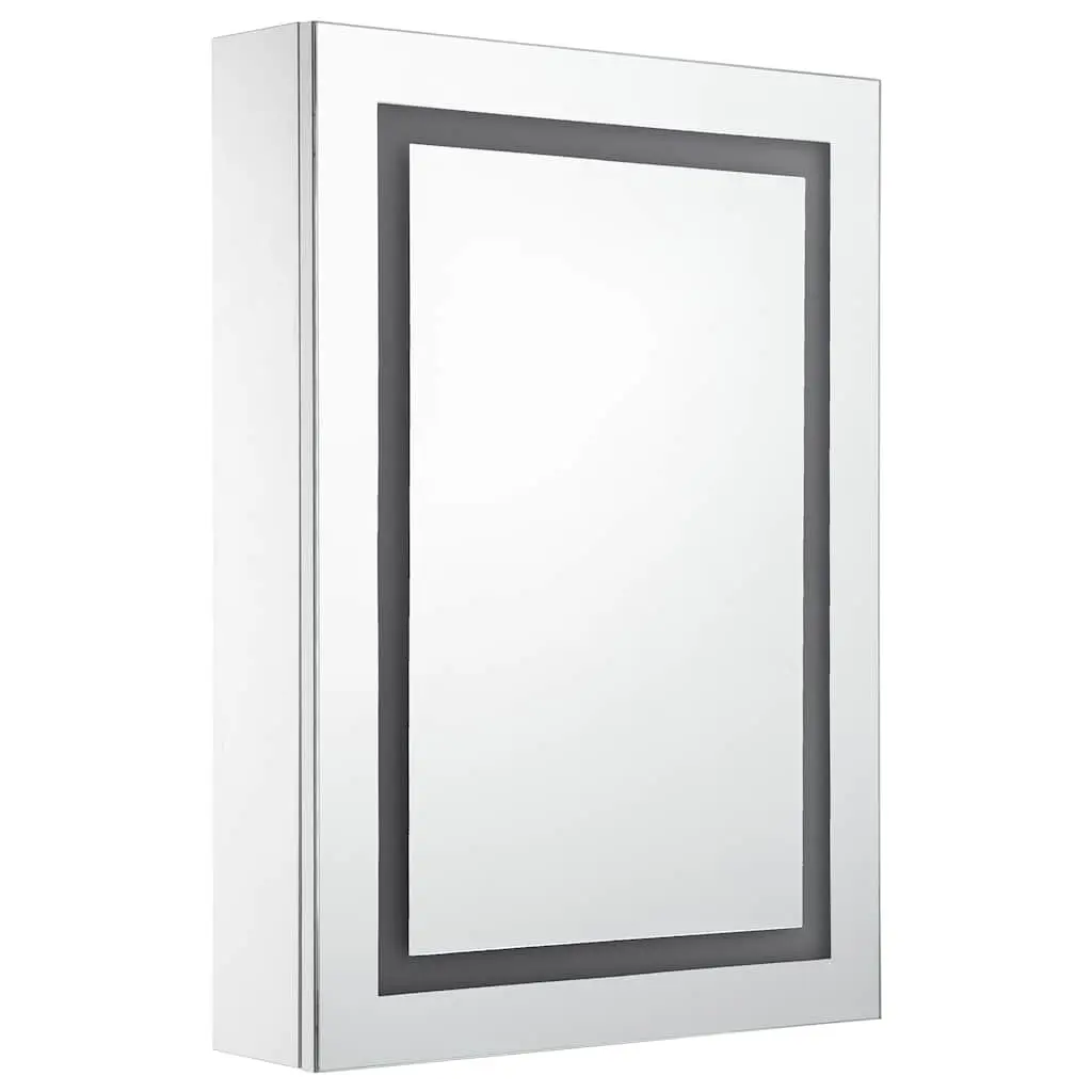 LED Bathroom Mirror Cabinet Wall Mount 50x13x70cm White