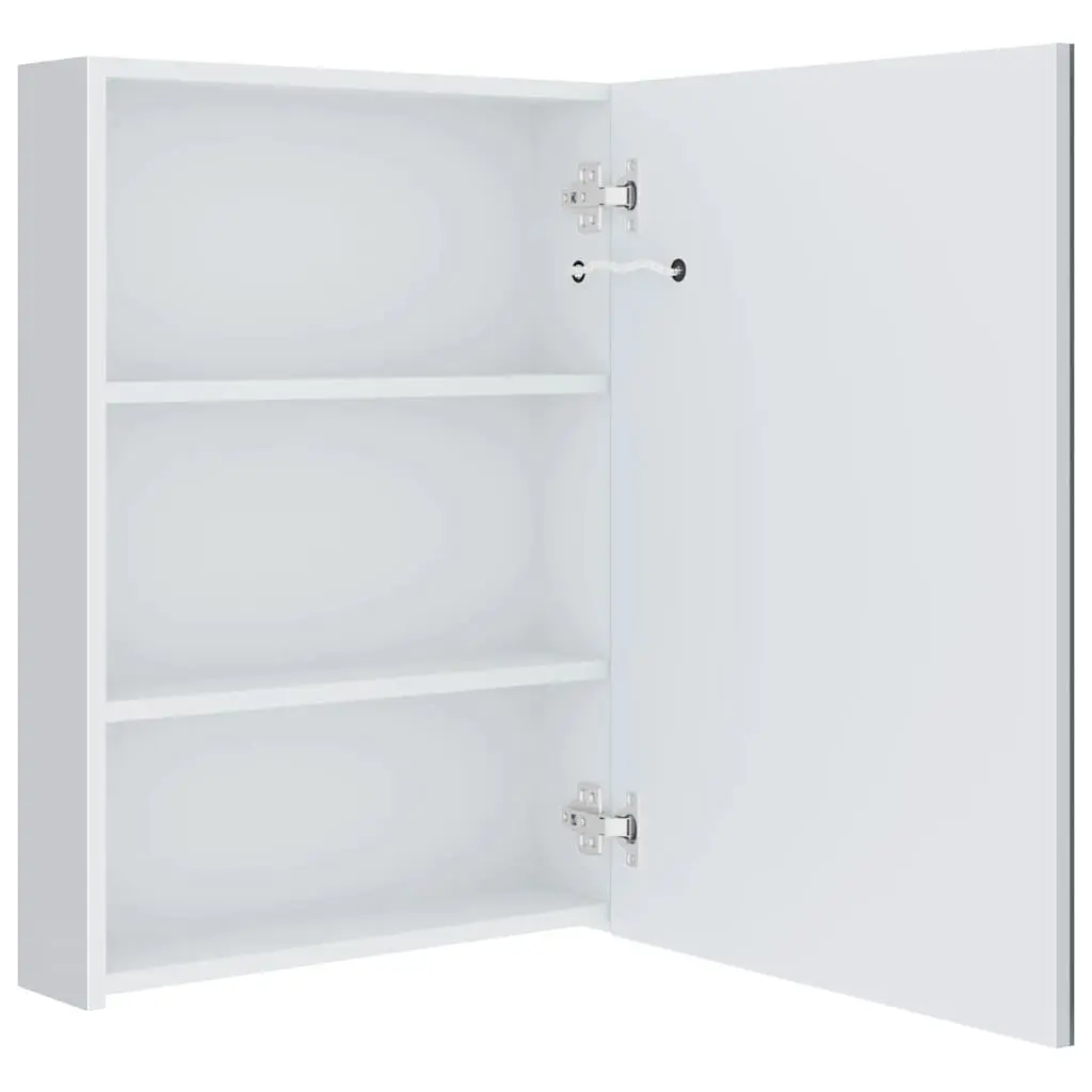 LED Bathroom Mirror Cabinet Wall Mount 50x13x70cm White
