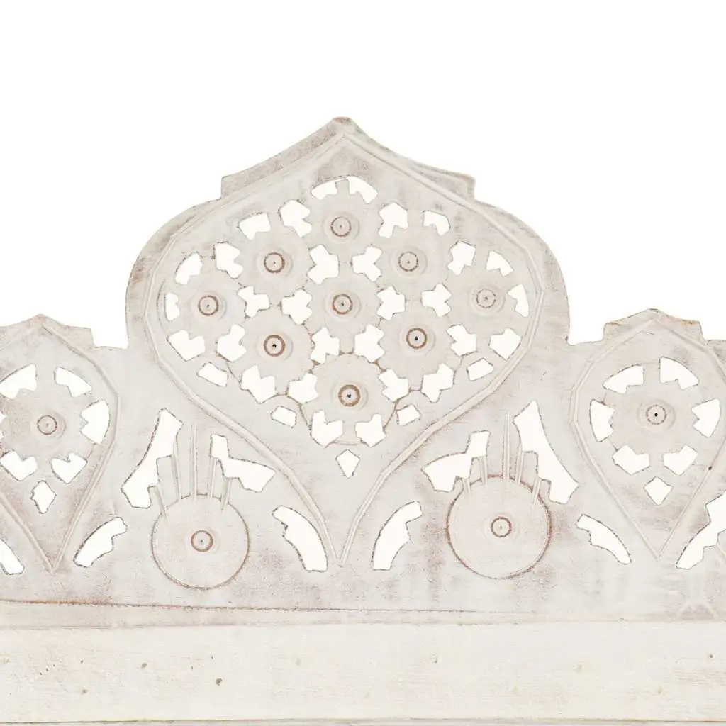 4-Panel Room Divider Hand Carved Wooden Privacy Screen Folding 160 x 165 cm