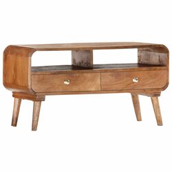Your Perfect TV Cabinet in Solid Mango Wood, 90x35x47 cm