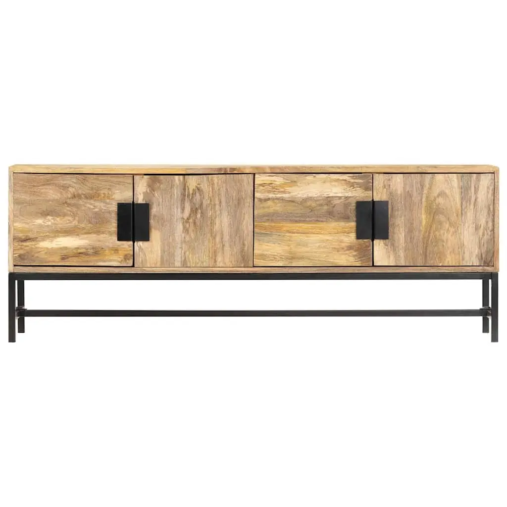 TV Cabinet Solid Mango Wood 140x30x50 cm Brown Storage Unit