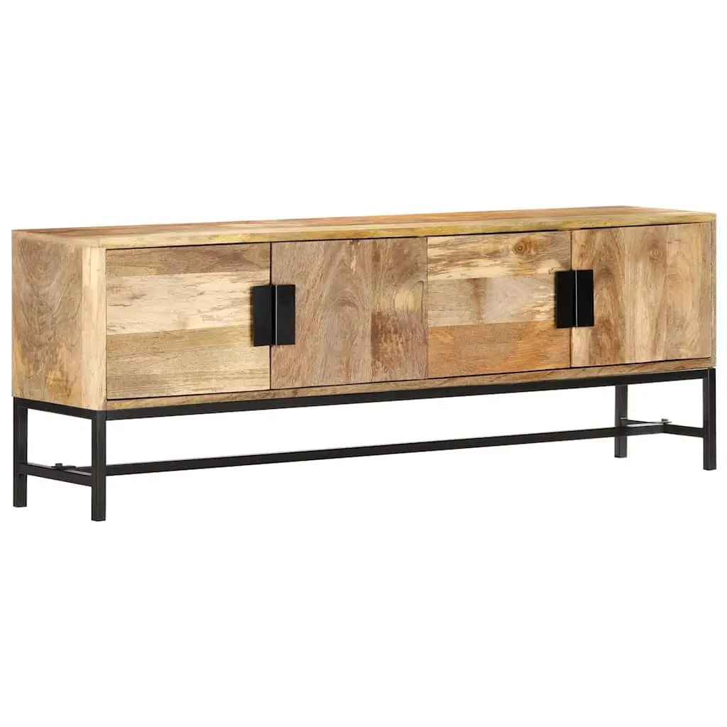 TV Cabinet Solid Mango Wood 140x30x50 cm Brown Storage Unit