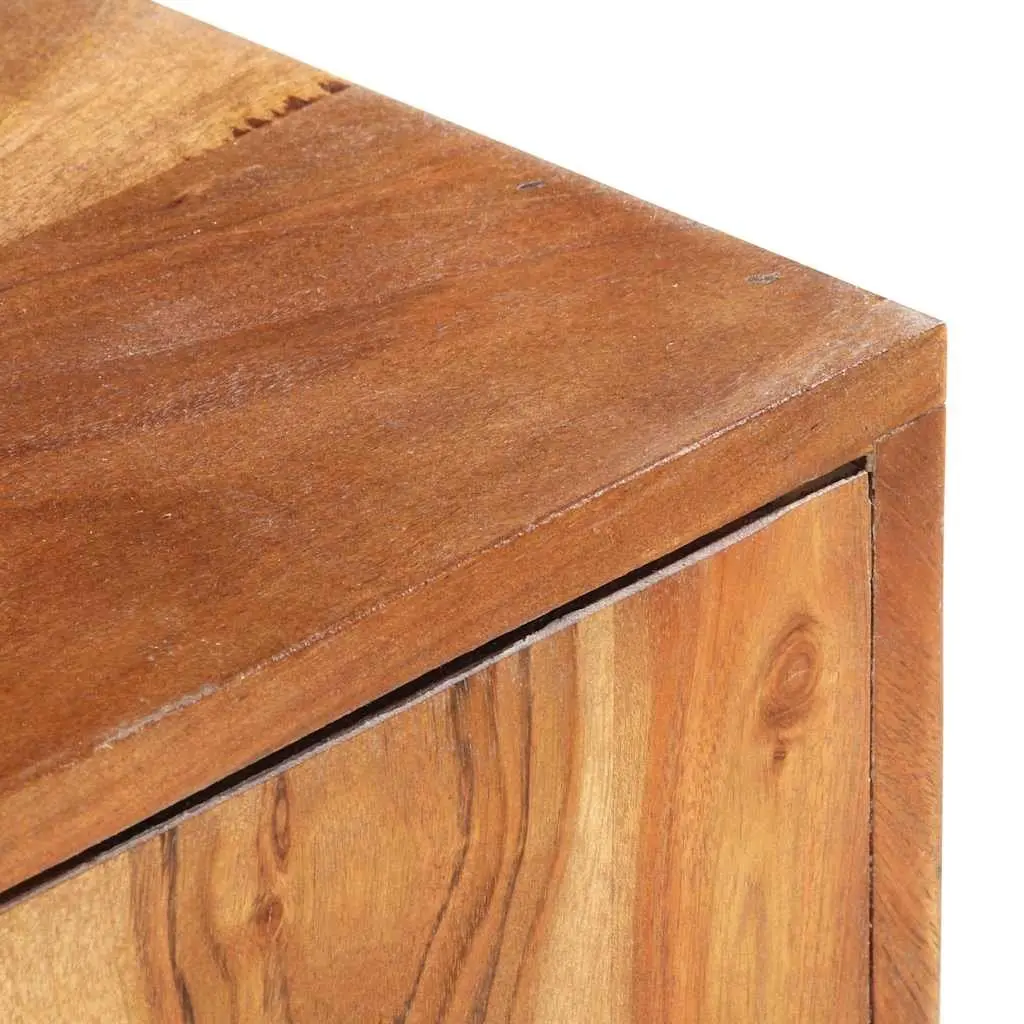 TV Cabinet Rustic Solid Acacia Wood 140x30x50 cm Brown Living Room Storage Unit