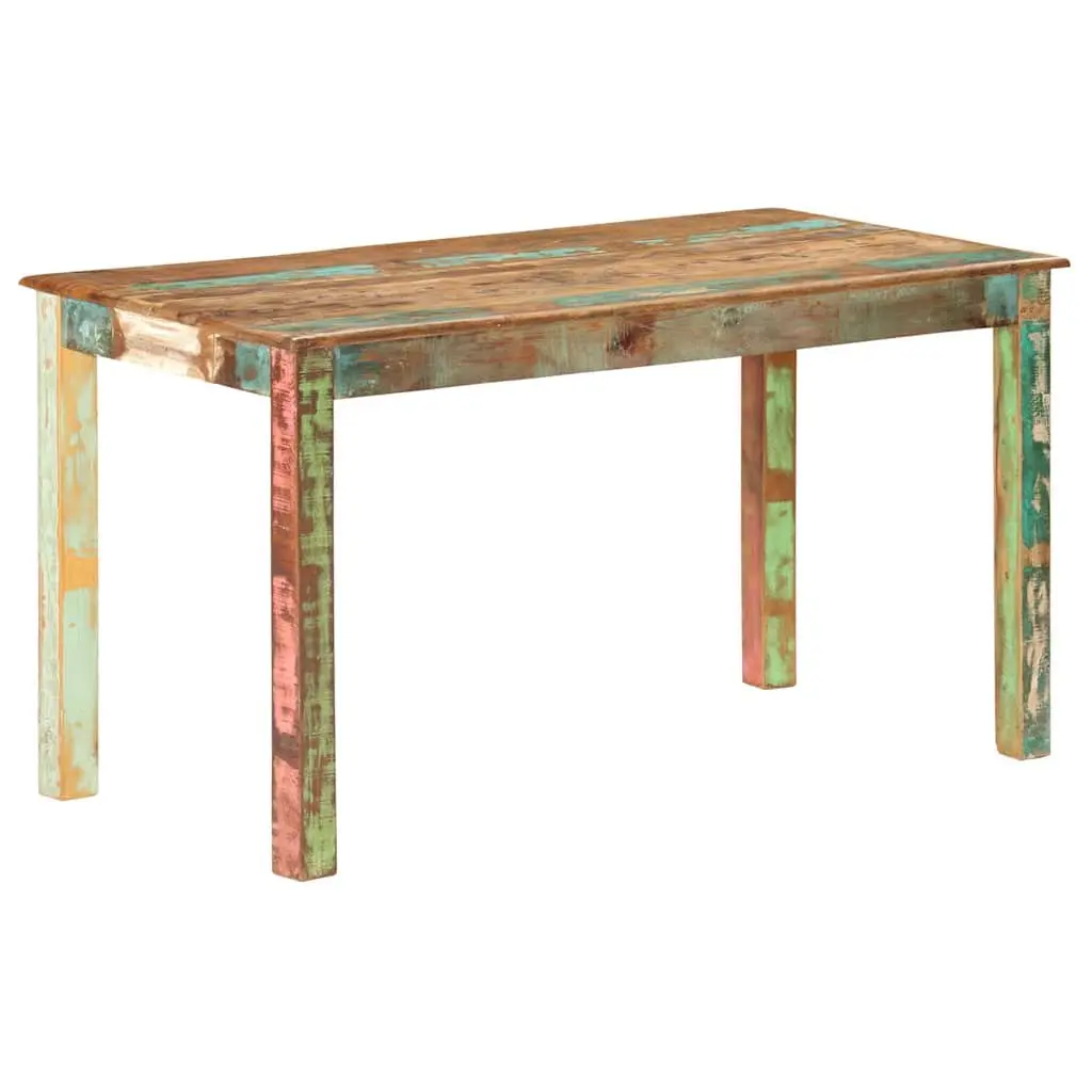 Dining Table Solid Reclaimed Wood Kitchen Room Furniture 140x70x76cm Antique