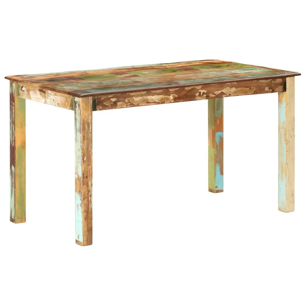 Dining Table Solid Reclaimed Wood Kitchen Room Furniture 140x70x76cm Antique