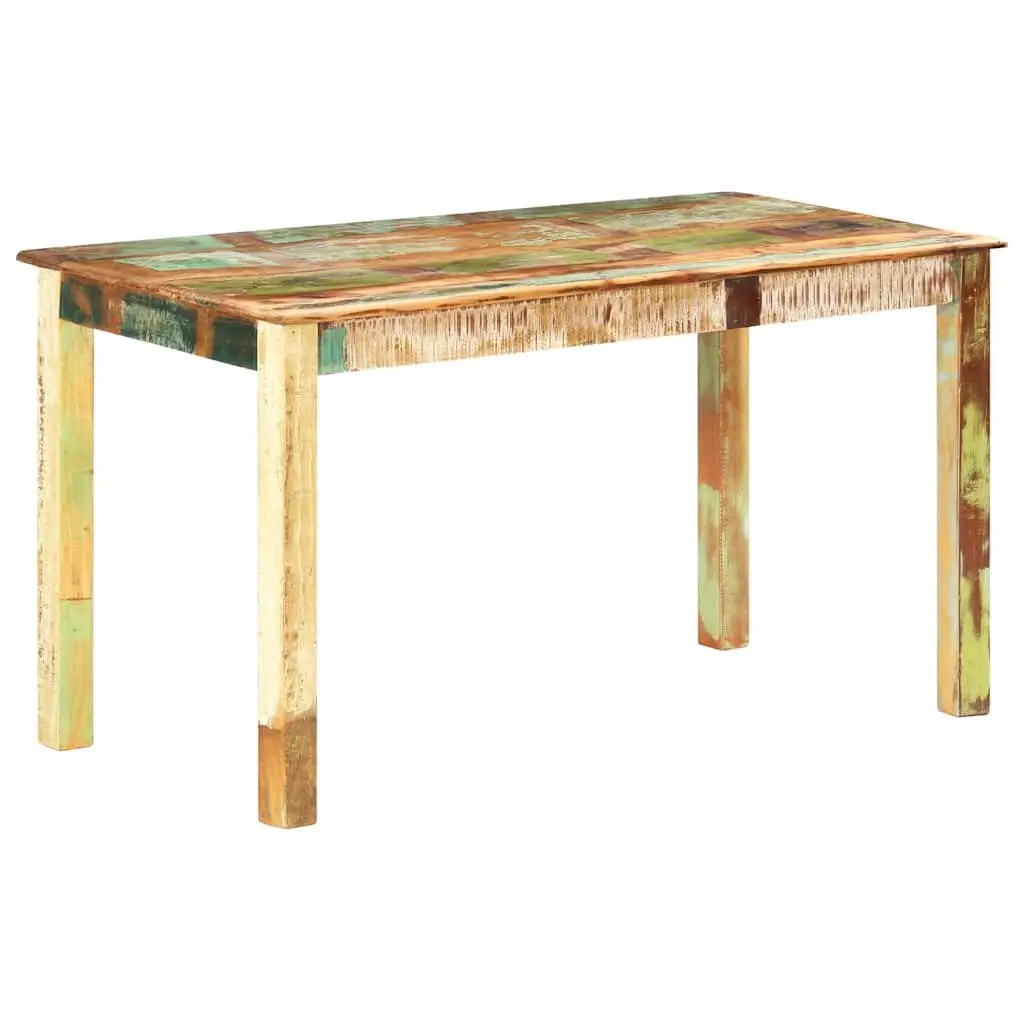 Dining Table Solid Reclaimed Wood Kitchen Room Furniture 140x70x76cm Antique