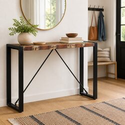 Console Table 110x35x76cm Solid Reclaimed Wood End Hall Display Stand