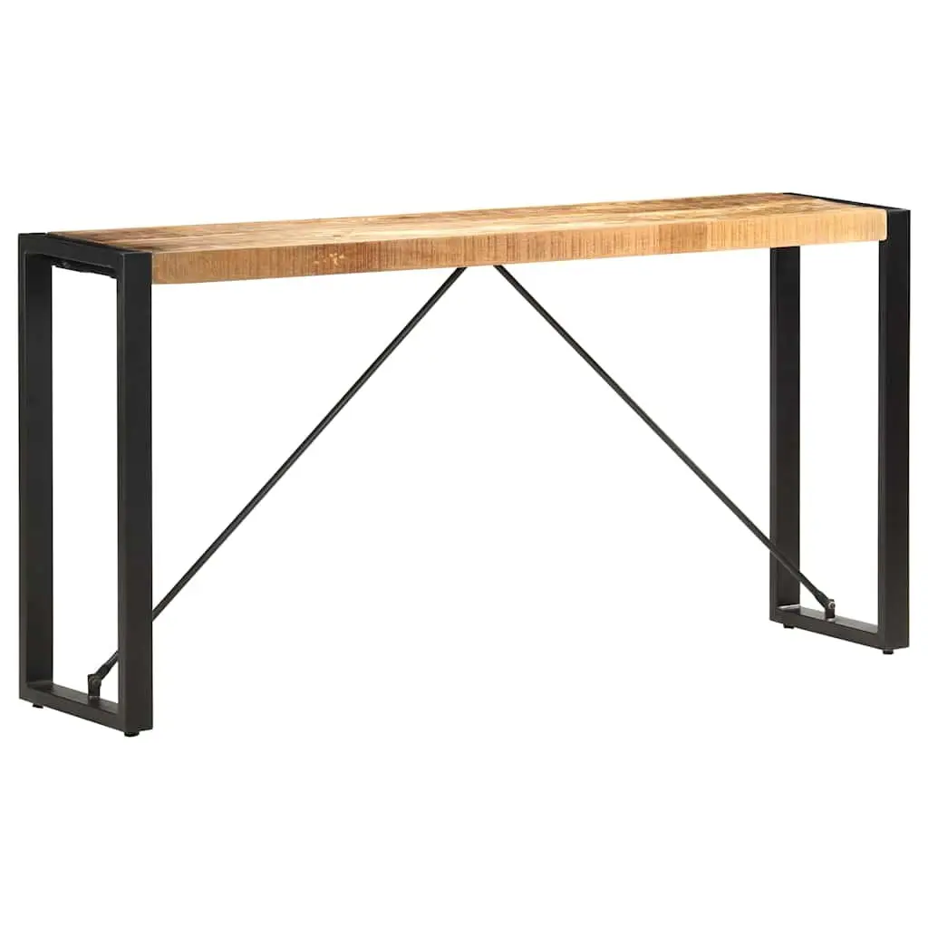 End Table Console 150x35x76cm Solid Mango Wood Industrial Steel Legs Hall