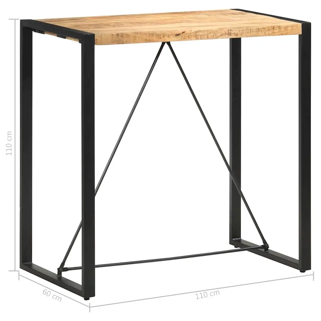 Bar Table Industrial Retro Style 110x60x110cm Solid Mango Wood