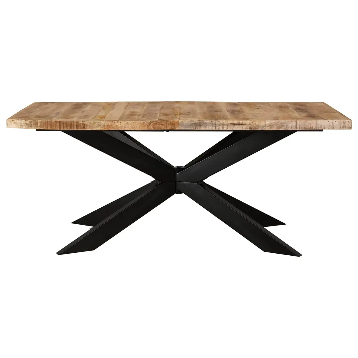 Dining Table Industrial Style Solid Rough Mango Wood 180x90x76cm