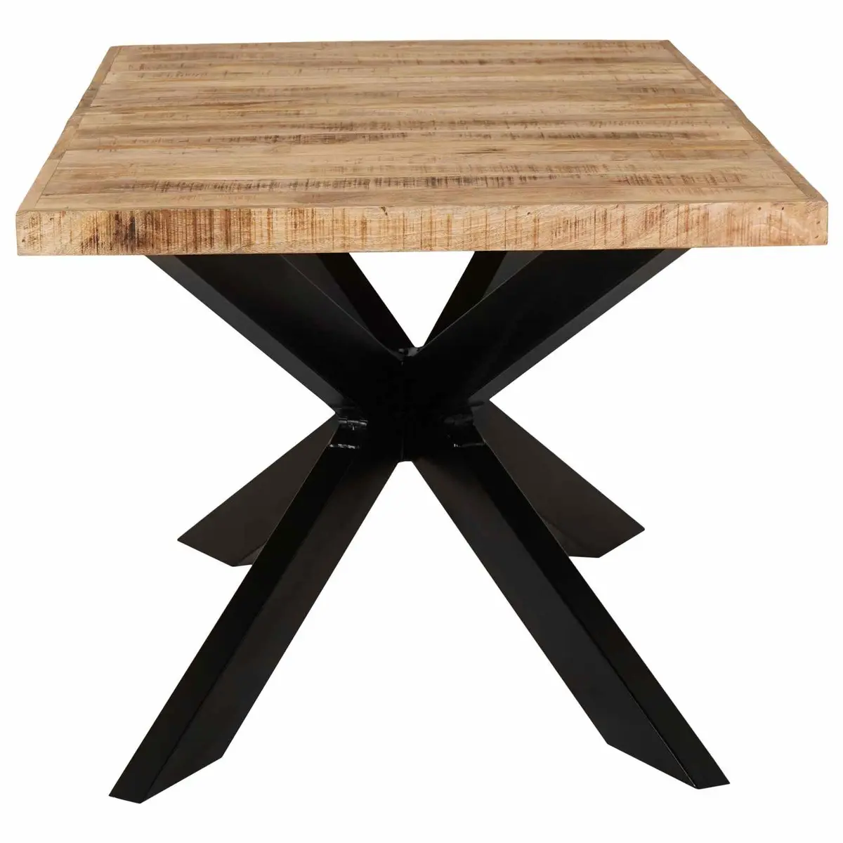 Dining Table Industrial Style Solid Rough Mango Wood 180x90x76cm
