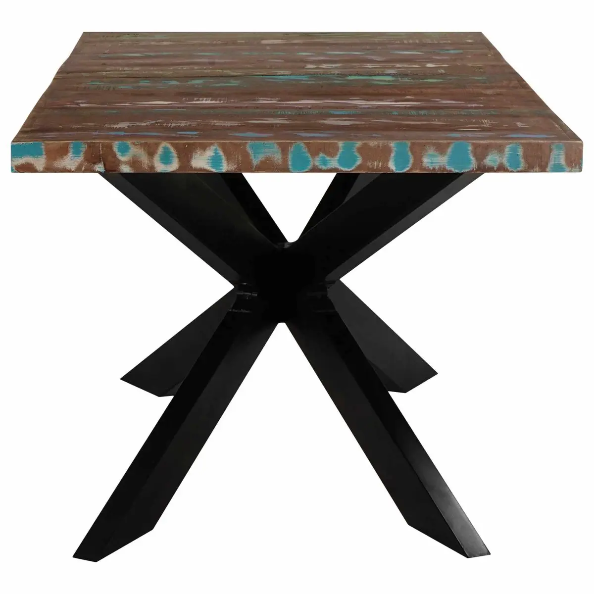 Dining Table 180x90x76 cm Solid Reclaimed Wood Industrial Design Kitchen