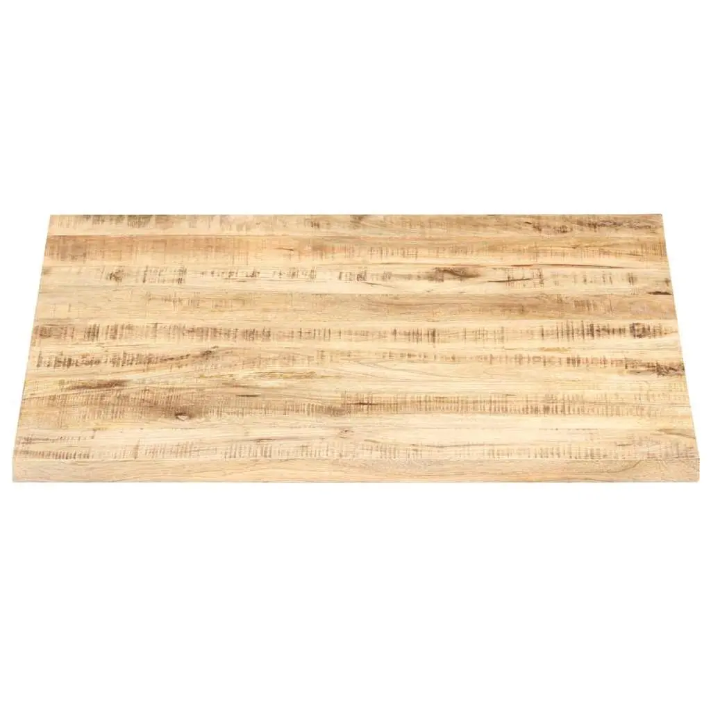 Solid Wood Table Top Rough Industrial 60x60cm Brown Mango