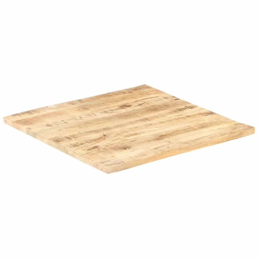 Solid Wood Table Top Rough Industrial 60x60cm Brown Mango
