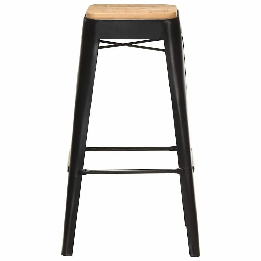 4-Piece Black Bar Stool Set