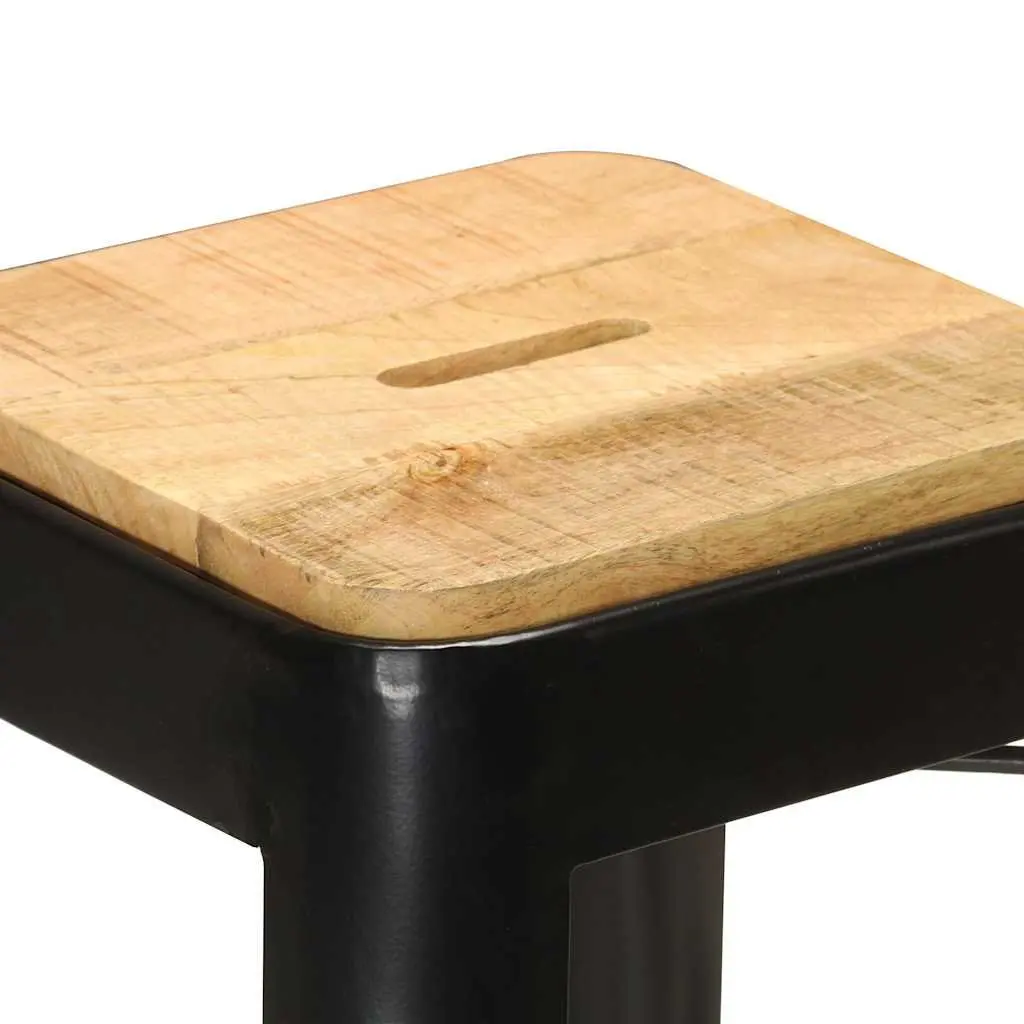 4-Piece Black Bar Stool Set