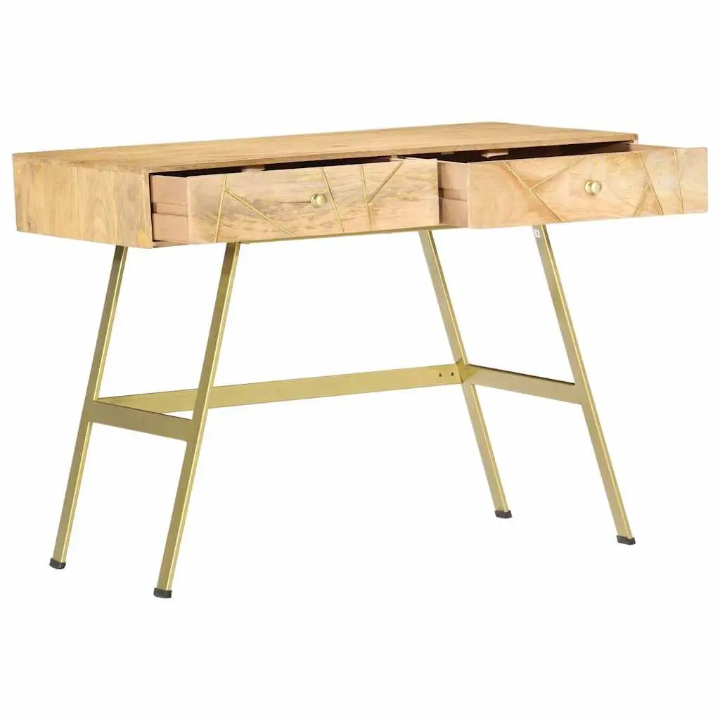 Writing Desk Solid Mango Wood Industrial Style 100x55x75cm
