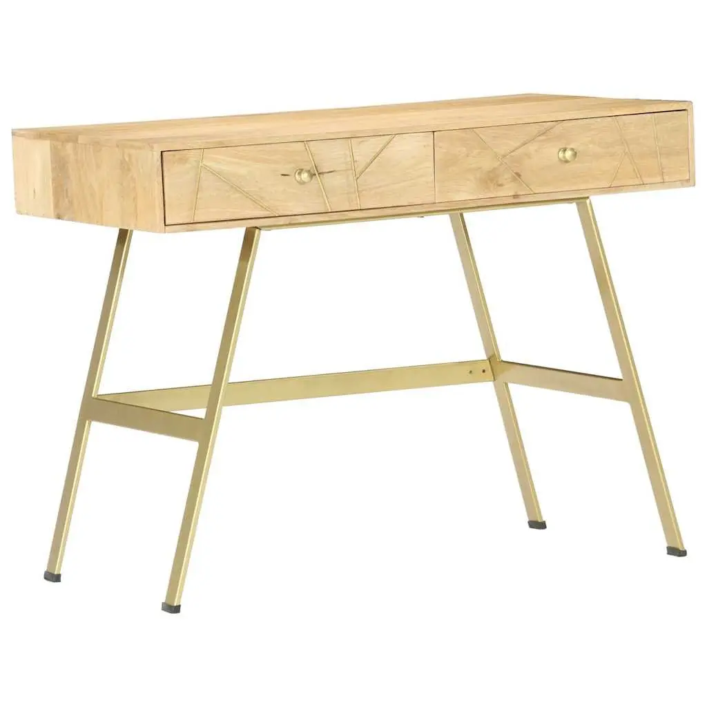 Writing Desk Solid Mango Wood Industrial Style 100x55x75cm