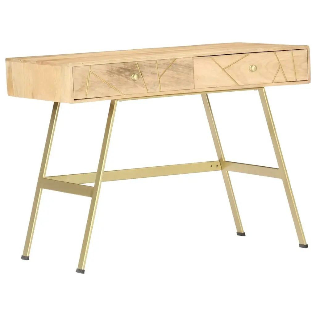 Writing Desk Solid Mango Wood Industrial Style 100x55x75cm