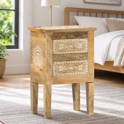 Friendly Hand-Painted Nightstand 40x30x60cm