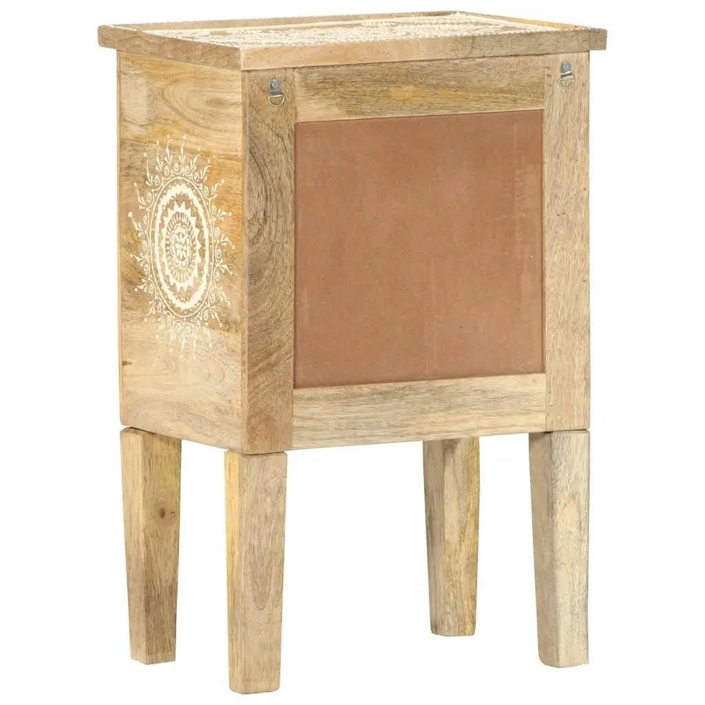 Bedside Cabinet Hand Painted Solid Mango Wood Vintage Style 40x30x60cm