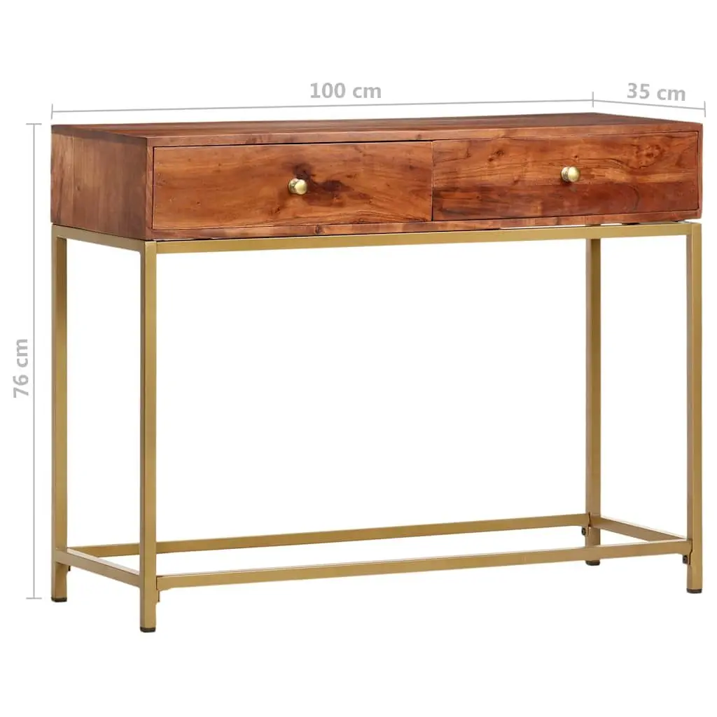 Wooden Console Table 100x35x76 cm Sideboard Storage Drawers Side Entryway