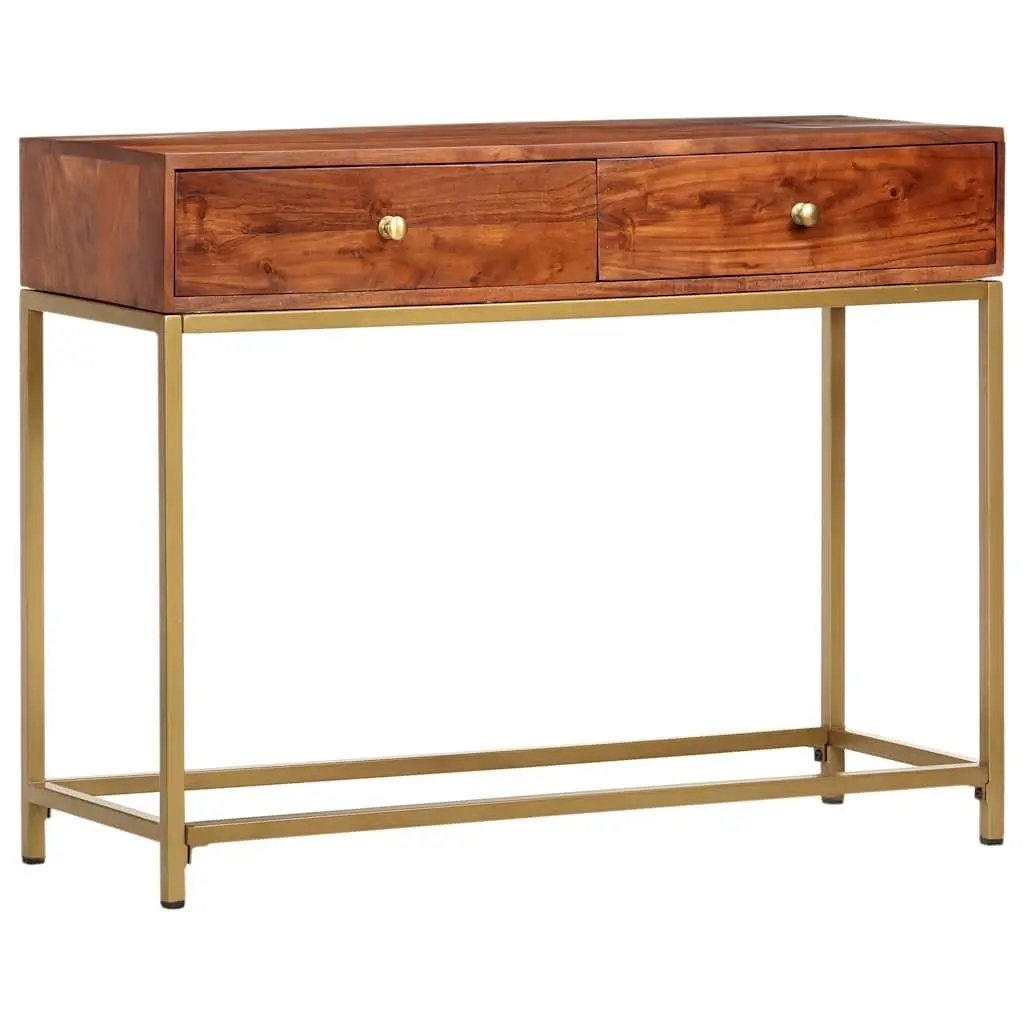 Wooden Console Table 100x35x76 cm Sideboard Storage Drawers Side Entryway