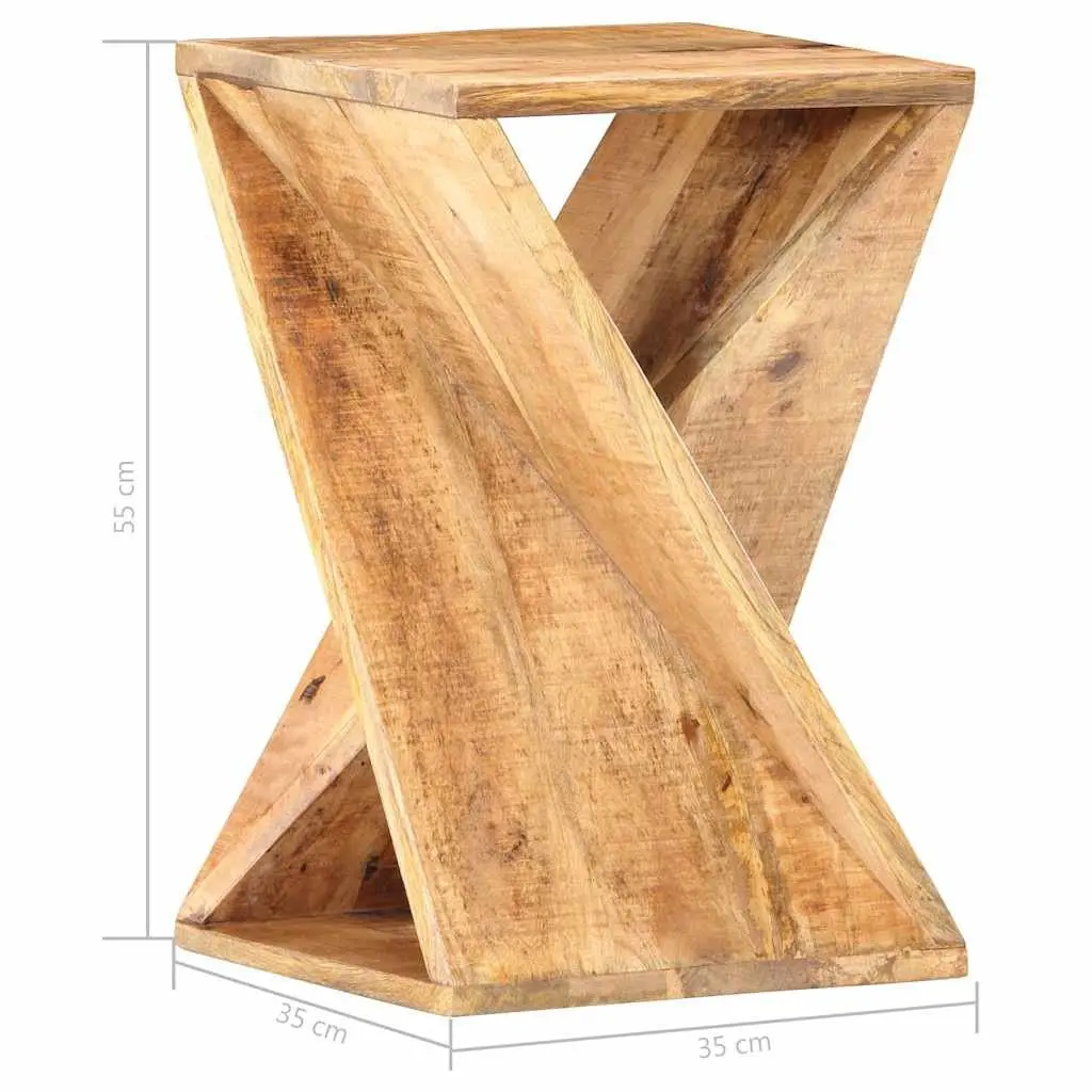 Solid Wood Mango Side Table Natural 35x35x55 cm