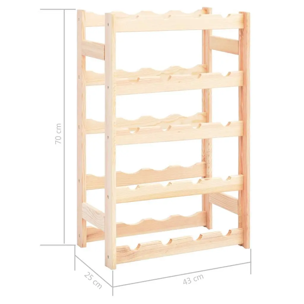 Wine Rack Solid Wood 20 Bottles Storage Display Stand